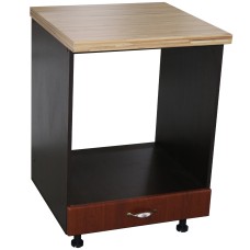 Corp pentru cuptor incorporabil cu sertar Zebra, Wenge/MDF Cedru, cu blat artar, 60 x 85 x 60 cm